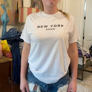 JOHN GALT California white cotton blend tee